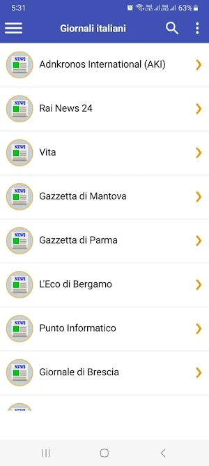 Quotidiani Italiani-Itali News Screenshot 3