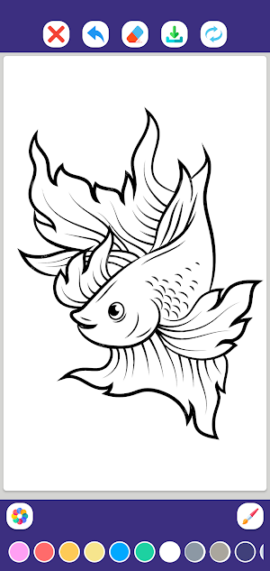 Betta Fish Coloring Book Screenshot 3