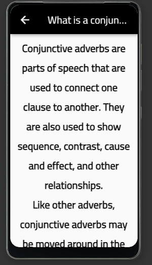 conjunction adverbs Screenshot 0