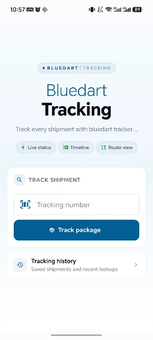 Bluedart Tracking Screenshot 0