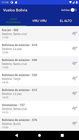 Vuelos Bolivia Screenshot 1