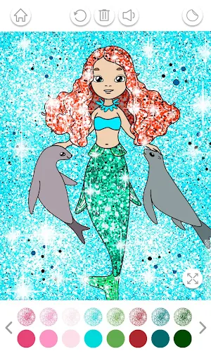 Girls Coloring Book for Kids Glitter Screenshot 3