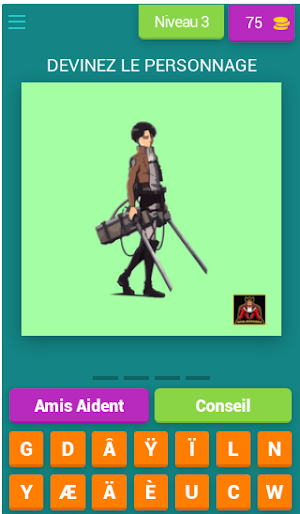 ATTAQUE DES TITANS jeu quiz Screenshot 1