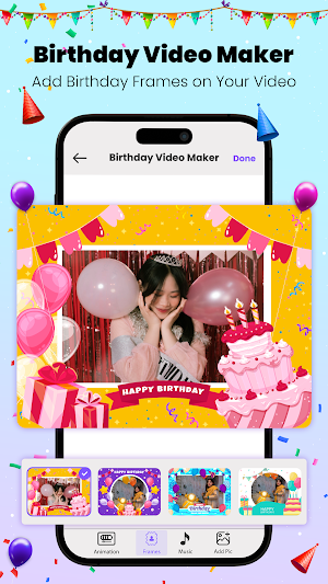 Happy Birthday Video Maker Screenshot 1