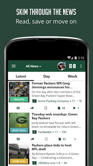 Unofficial Green Bay Packers News Screenshot 2