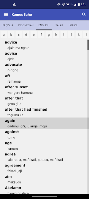 Sahu Dictionary Screenshot 3