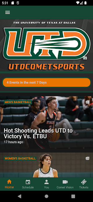 UT Dallas Athletics Screenshot 0