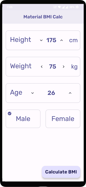 BMI Calculator Screenshot 0