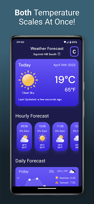 DualTemp Weather Screenshot 0