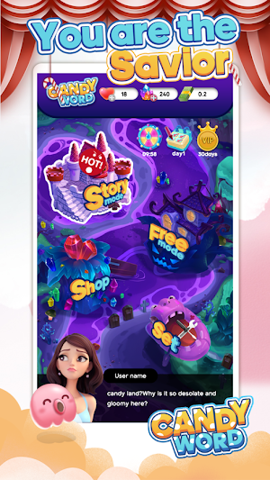 Candy Word: Crossword Game Screenshot 2
