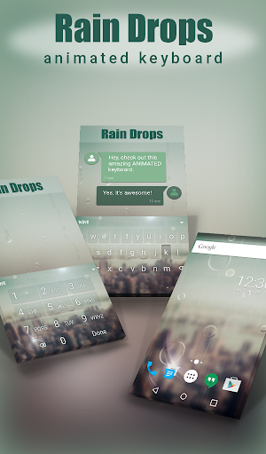 Rain Drops Animated Keyboard + Screenshot 1