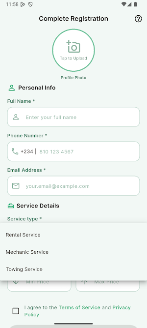 MobilityNG - Road Assistance Screenshot 3