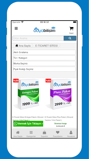 Odyobilişim E-Ticaret Sistemi Screenshot 2