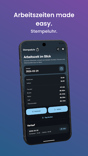 Stempeluhr – Zeiterfassung Screenshot 0