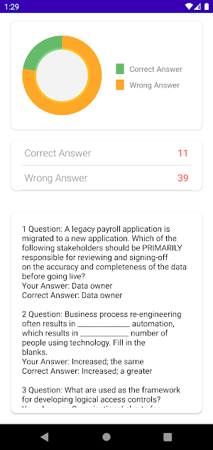 CISA Practice Questions Screenshot 1