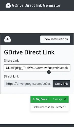 Direct Download Link Generator - Get a direct link Screenshot 3