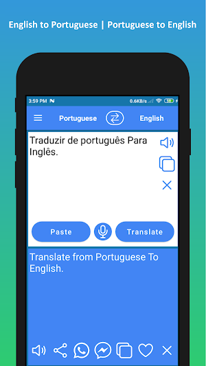 English to Portuguese Translator app - Free Screenshot 2