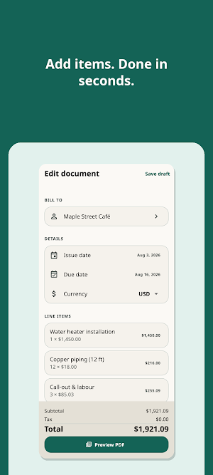 Billora: Invoice Maker Screenshot 1