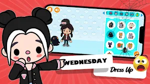Tocaboca Wednesday Dress Up Screenshot 2