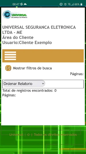 Universal Segurança Eletrônica Screenshot 1