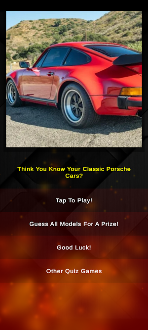 Classic Porsche Models Quiz Screenshot 0