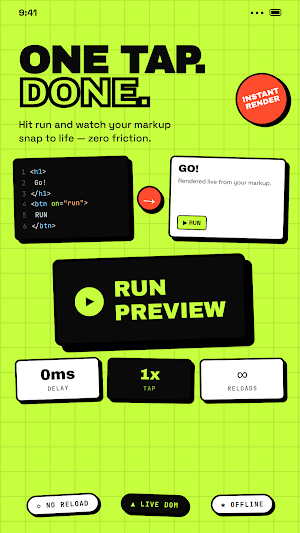 HTML Viewer – Live Code Editor Screenshot 2