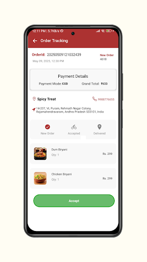 Food Trail Delivery Screenshot 1