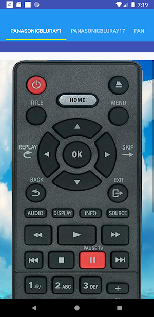 Panasonic Bluray Remote Screenshot 3