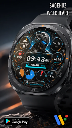 A172 Robot watchface Screenshot 0