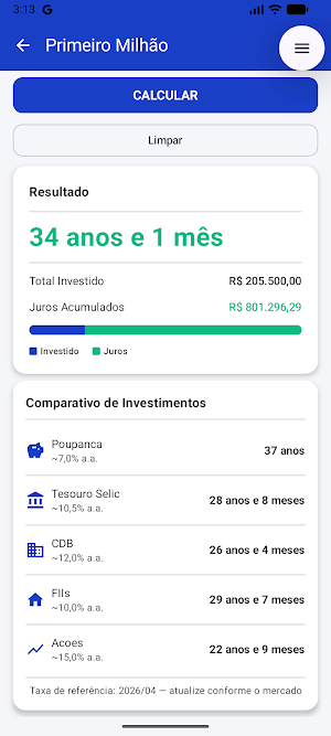 Calculadora Financeira Screenshot 1