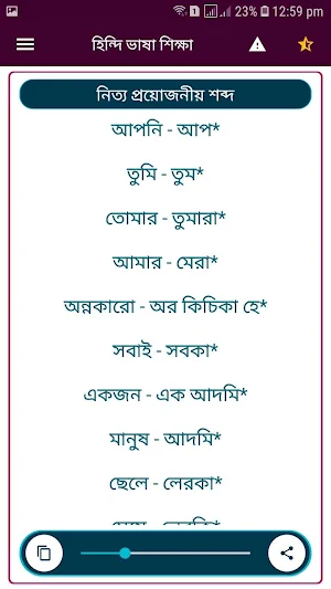 বাংলা থেকে হিন্দি ভাষা শিক্ষা বই / বাংলা টু হিন্দি Screenshot 3
