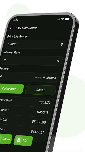 LoanCash - EMI Loan Calculator Screenshot 1
