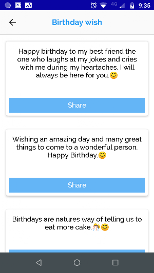 Birthday Wishes Screenshot 1