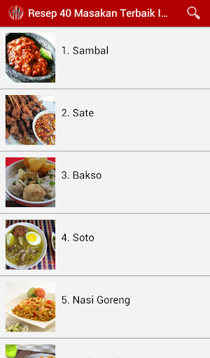 Resep 40 Masakan Terbaik Screenshot 0