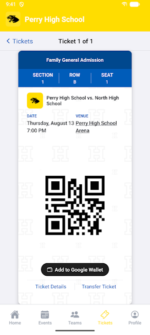 Perry High School Athletics Screenshot 2
