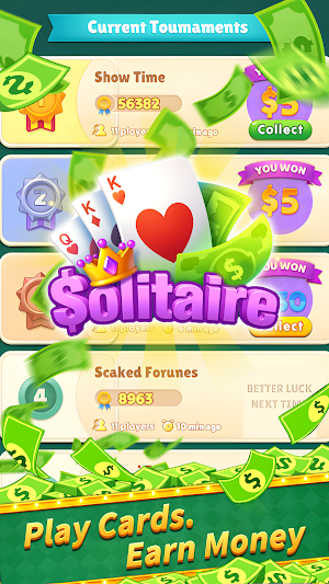 Solitaire Win Cash-Real Money Screenshot 0