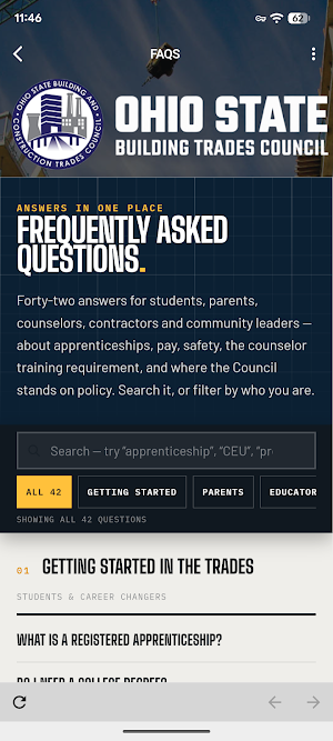 Ohio Building Trades Council Screenshot 2