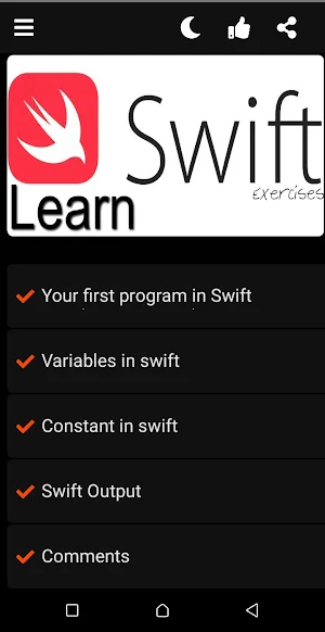 Swift exercises Screenshot 0