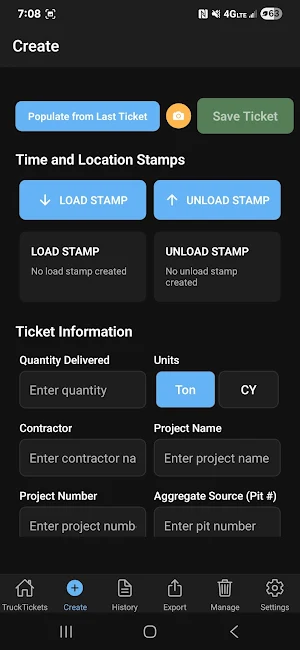 TruckTickets Screenshot 2