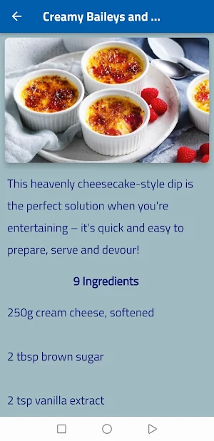 dessert recipes with cream Screenshot 0