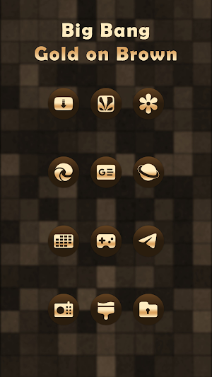 Big Bang Gold On Brown Icons Screenshot 2