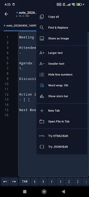 Code Editor - Text & Notepad Screenshot 1