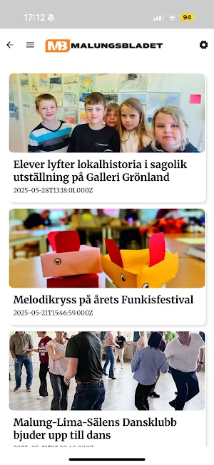 Malungsbladet Screenshot 1