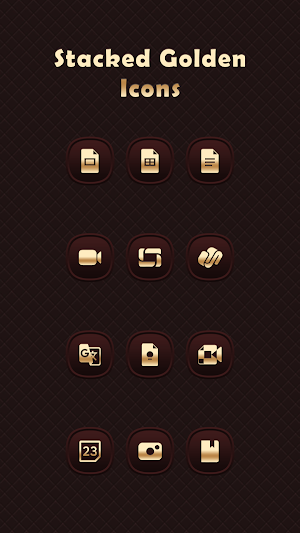 Stacked Golden - Red Icons Screenshot 1