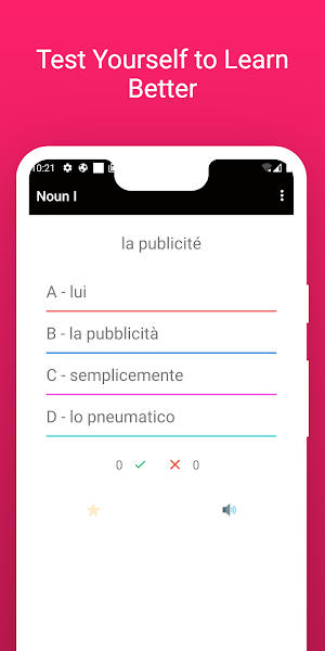 Practice Italian French Words Screenshot 3