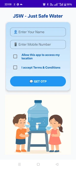 JSW Smart Water Delivery Screenshot 1
