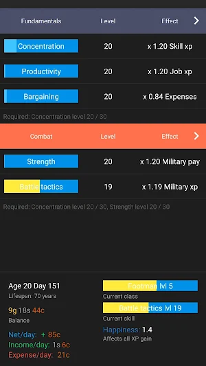 Progress Knight: Mobile Screenshot 2