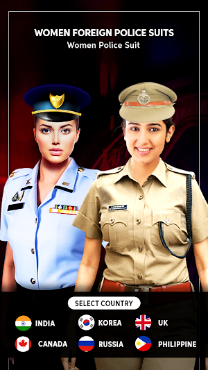 Women Police Suit Photo Editor Screenshot 1