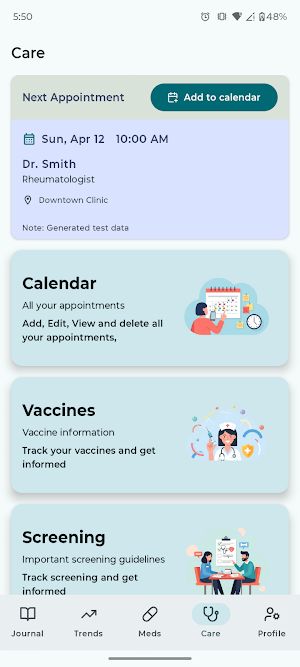 RheumaTracker Screenshot 3