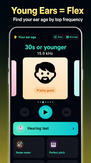 Ear Age & Pitch: Hearing Quiz Screenshot 1